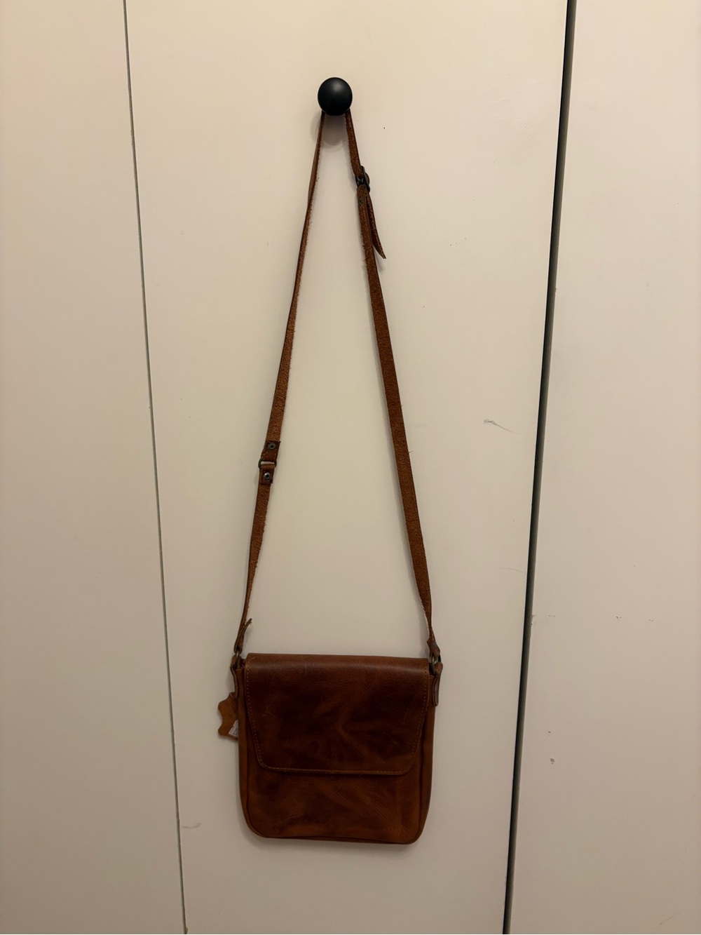 Classic Brown Leather Crossbody Bag